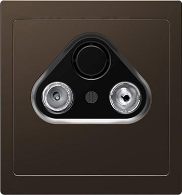 Merten D-Life antenna socket outlet (mocca metallic)